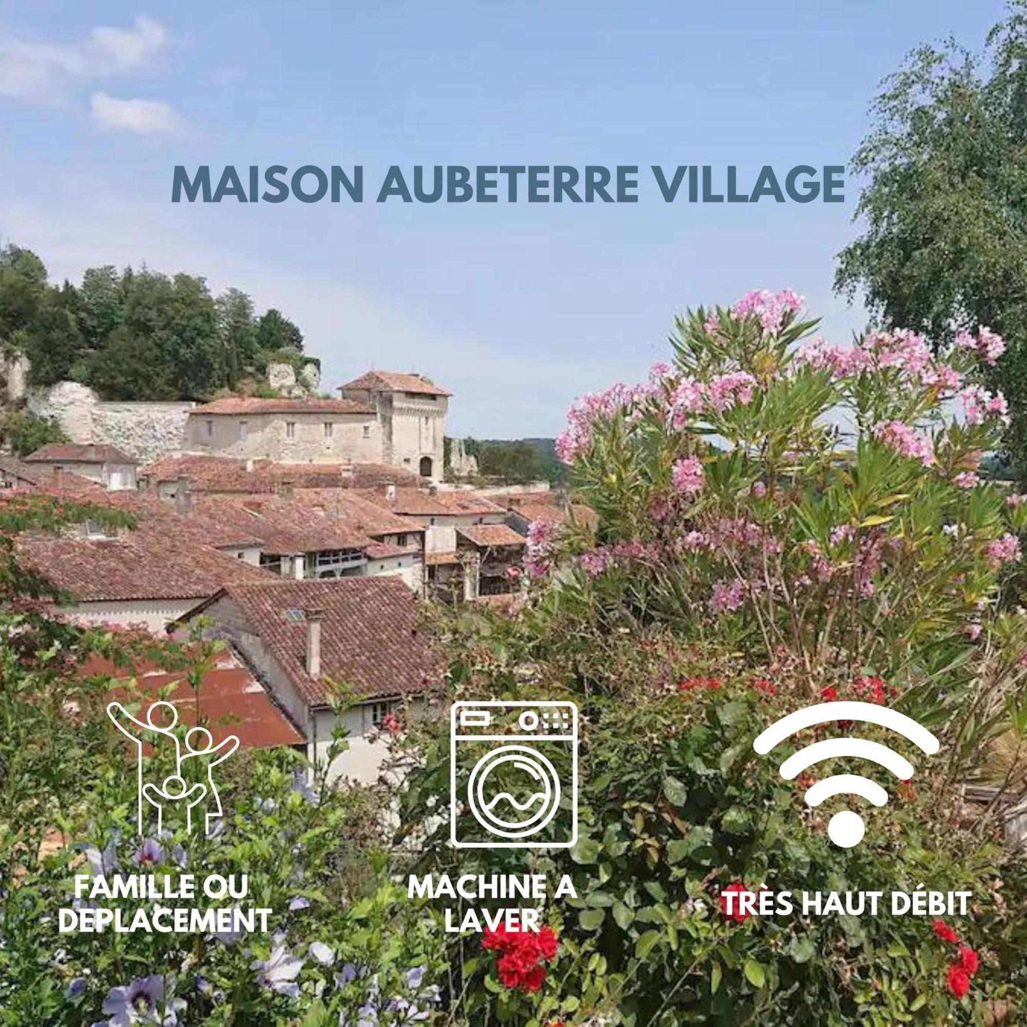 Maison 2 Chambres- Grand Jardin-Wifi - Au Coeur Du Village Aubeterre -Visites- Conciergerie J&N Buitenkant foto